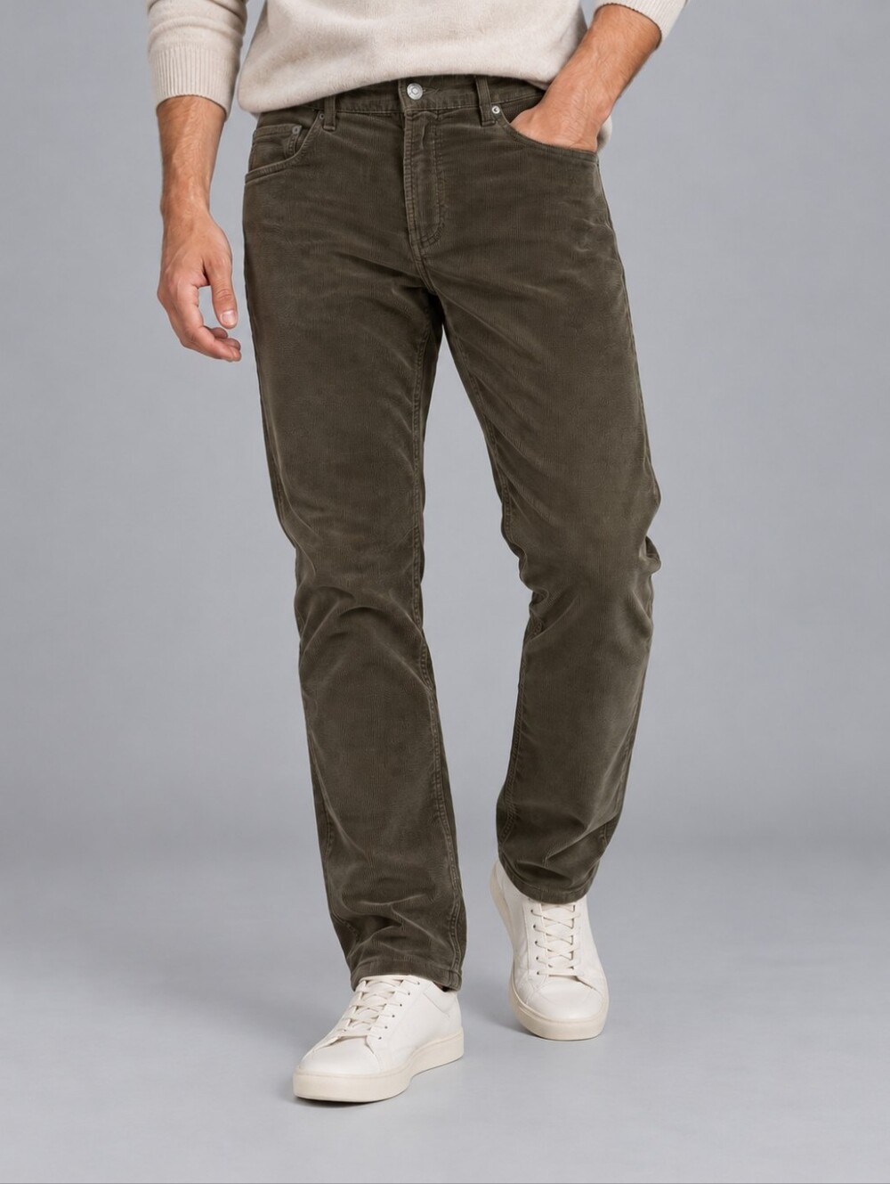 Faherty Stretch Terry Corduroy Surplus Olive 5 Pocket Pants Mens Size 31 x 32